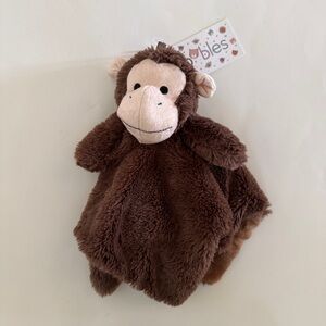 NEW Oobles Lovey Brown Monkey Soft Baby Toy Rattle | Danbar
